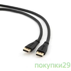 Кабель Кабель DisplayPort Gembird/Cablexpert , 1м, 20M/20M, черный, экран, пакет(CC-DP-1M)