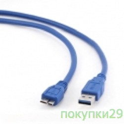 Кабель CCP-mUSB3-AMBM-1 Кабель USB 2.0 Pro Gembird/Cablexpert, AM/microBM 9P, 30см, экран, синий, пакет