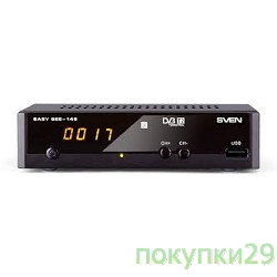 Цифровые ТВ приставки Sven ТВ-тюнер DVB-T/T2 с медиаплеером EASY SEE-149 LED