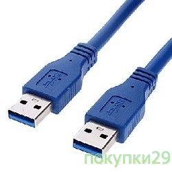 Кабель Gembird/Cablexpert Pro CCP-USB3-AMAM-1M, AM/AM, 1м, экран, синий