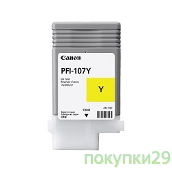 Расходные материалы Canon PFI-107Y 6708B001 Картридж для  iPF680/685/780/785, Желтый, 130ml