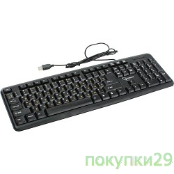Клавиатура Keyboard Gembird KB-8320U-Ru_Lat-BL, черный, USB, кнопка переключения RU/LAT,104 клавиши