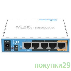 Сетевое оборудование Mikrotik hAP RB951Ui-2nD RouterBOARD hAP Беспроводная точка доступа