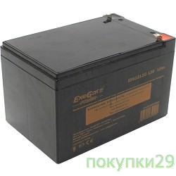 Аккумуляторы для ИБП Аккумуляторная батарея  Exegate EG12-12 / EXG12120, 12В 12Ач, клеммы F1 (универсальные)