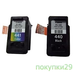 Расходные материалы Canon PG-440/CL-441 5219B005 Картридж струйный для Canon MG2140/MG3140, черный/трехцветный (180стр.)