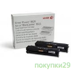 Расходные материалы XEROX 106R03048 Тонер-картридж черный Phaser 3020/WC3025, 3 К, (двойная упаковка)