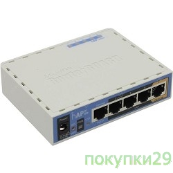 Сетевое оборудование MikroTik RB952Ui-5ac2nD Роутер 2.4+5 ГГц, 802.11a/b/g/n/ac, MIMO 2x2, 5x Ethernet