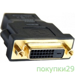 Переходник Aopen/Qust Переходник DVI-D 25F to HDMI 19M позолоченные контакты (ACA311) 6938510890061
