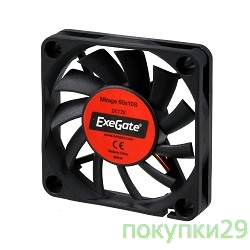 Вентиляторы Exegate EX253944RUS Вентилятор для видеокарты Exegate<6010M12S>/<Mirage 60x10S>, 4500об/мин, 3pin