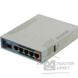 Сетевое оборудование MikroTik RB962UiGS-5HacT2HnT Роутер 2.4+5ГГц, 802.11a/b/g/n/ac, 5x Ethernet 1G, 1x SFP