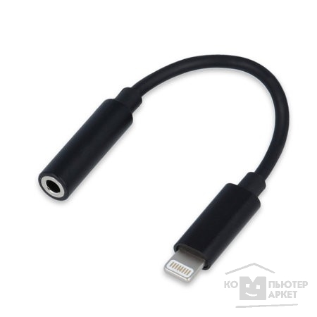 Переходник Cablexpert Переходник USB, Lightning/Jack3.5F, черный (CCA-LM3.5F-01)