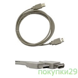 Кабель USB 2.0 кабель удлинительный 3.0м AM/AF Gembird PRO позол.конт., фер.кол.,  пакет CCF-USB2-AMAF-10