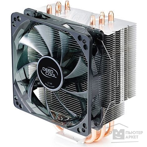 Вентилятор Устройство охлаждения(кулер) Deepcool GAMMAXX 400 BLUE BASIC Soc-FM2+/AM2+/AM3+/AM4/1150/1151/1155/ 4-pin 18-30dB Al+Cu 130W 640gr LED Ret