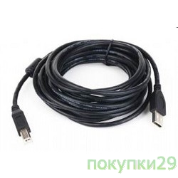 Кабель USB 2.0 кабель для соед. 1.8м AM/BM Gembird PRO позол.конт., фер.кол., пакет CCF-USB2-AMBM-6