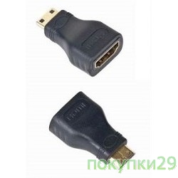 Переходник Переходник HDMI-miniHDMI Gembird 19F/19M, золотые разъемы, пакет A-HDMI-FC