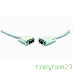 Кабель Кабель DVI-D single link Gembird, 1.8м, 19M/19M, экран, феррит.кольца, пакет CC-DVI-6/6C