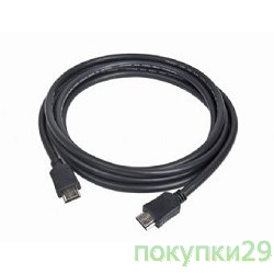 Кабель Кабель HDMI Gembird, 1.8м, v1.4, 19M/19M, черный, позол.разъемы, экран, пакет CC-HDMI4-6