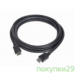 Кабель HDMI Gembird, 10м, v1.4, 19M/19M, черный, позол.раз., экран, пакет CC-HDMI4-10M