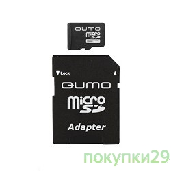 Карта памяти  Micro SecureDigital 8Gb  QUMO (QM8GMICSDHC10) HC10