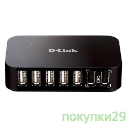 Сетевое оборудование D-Link DUB-H7 Концентратор 7ми портовый USB 2.0