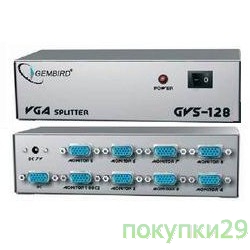 Разветвитель GVS128  Разветвитель сигнала VGA на 8 мониторов (Gembird)