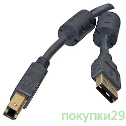 Кабель USB 2.0 кабель для соед. 3.0м АM/BM Defender PRO, зол.конт, 2фер.фил. USB04-10 PRO (87431)