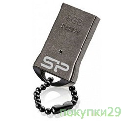 Носитель информации USB 2.0 Silicon Power USB Drive 8Gb, Touch T01 SP008GBUF2T01V1K, Black