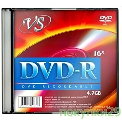 Диск  Диски VS DVD-R 4.7Gb, 16x, Slim Case 5шт.