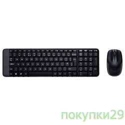 Клавиатура Комплект беспроводной Logitech Wireless Combo MK220 Black USB (920-003169)