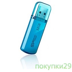 Носитель информации USB 2.0 Silicon Power USB Drive 32Gb, Helios 101 SP032GBUF2101V1B, Blue