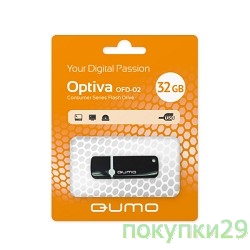 Носитель информации USB 2.0 QUMO 32GB Optiva 02 Black QM32GUD-OP2-black