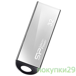 Носитель информации USB 2.0 Silicon Power USB Drive 32Gb, Touch 830 SP032GBUF2830V1S, нерж. сталь