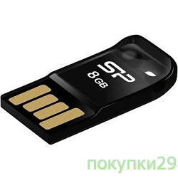 Носитель информации USB 2.0 Silicon Power USB Drive 8Gb, Touch T02 SP008GBUF2T02V1K Black