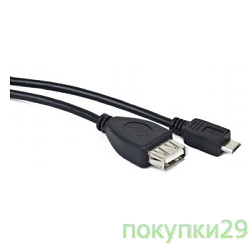 Кабель Кабель USB 2.0 OTG Gembird/Cablexpert A-OTG-AFBM-001 AF/MicroBM, 0.15м, пакет