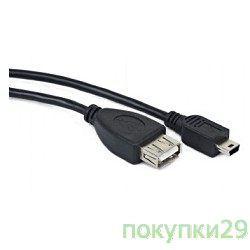 Кабель Кабель USB 2.0 OTG Gembird/Cablexpert A-OTG-AFBM-002 AF/Mini-BM, 0.15м, пакет