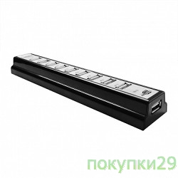 Хабы CBR USB-концентратор CH-310, активный, 10 портов, USB 2.0/220В black