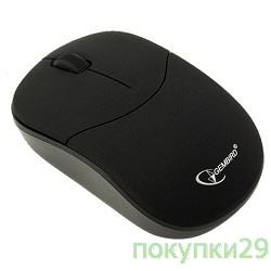 Мыши Gembird Мышь Gembird MUSW-204, бесшумный клик,  soft touch, черн, 2кн.+колесо-кнопка, 2.4ГГц