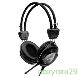 наушники, микрофоны A4Tech HS-19-1 (Grey) гарнитура стерео, мониторного типа, динамик 40мм 20-20000Гц 32 Ом 102дБ, микрофон фикс 50дБ, амбешуры съемные, кабель 2m 3.5 jack 3pin,