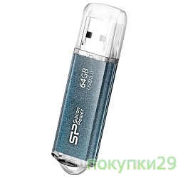Носитель информации USB 3.0 Silicon Power USB Drive 64Gb, Marvel M01 SP064GBUF3M01V1B, Blue