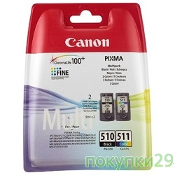 Картридж PG-510/CL-511 2970B010 Картридж Canon PG-510/CL-511 Multipack для PIXMA MP240/260/480, MX320/330