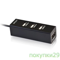 Контроллер HUB GR-474UB Ginzzu USB 2.0 4 port, 1,1m cable