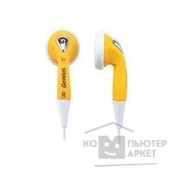 Наушники, микрофоны GENIUS GHP-02S Наушники-вкладыши, Yellow